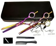 Nożyczki fryzjerskie - Gepard Zestaw Grzebienie Nożyczki Futerał Multicolor ZNS-05 - miniaturka - grafika 1