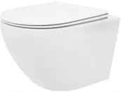 Miski WC - Rea Misa WC podwieszana Carlo Mini Rimless Flat - miniaturka - grafika 1