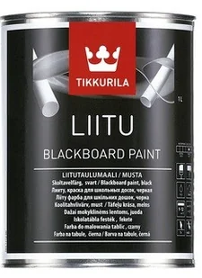 Tikkurila Liitu Farba Tablicowa Czarna Black 1L - Farby zewnętrzne - miniaturka - grafika 4