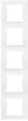Klawisze i ramki - LEDart 5-krotna pionowa - Schneider Electric SEDNA SDN5801521, kolor biały - miniaturka - grafika 1