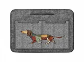 Kosmetyczki, organizery i kuferki - Sunlovers Sunlovers, Organizer filcowy do torebki, Pies Jamnik Joker, 7x26,5x19 cm - miniaturka - grafika 1