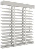Żaluzje - DECOSOL Żaluzja drewniana 80 x 220 cm biała 50 mm - miniaturka - grafika 1