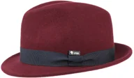 Czapki dla dzieci - Kapelusz Dziecięcy Filc Wełniany Trilby by Lipodo, bordowy, One Size - miniaturka - grafika 1
