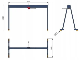 167 Suwnica bramowa dźwig mobilny udźwig 3000 kg wysokość 2631 mm szerokość 4020 mm) 22577639 77639-uniw - Wciągarki - miniaturka - grafika 2