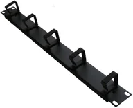 Szafy rack - KaTLINK Organizator kablowy 19\" 1U 40x/40 RAL 9005 TN-19-ORG-1U-P-BK - miniaturka - grafika 1