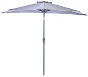 Parasole ogrodowe - NATERIAL Parasol ogrodowy półkole Arkea 270x235 cm szary Naterial - miniaturka - grafika 1