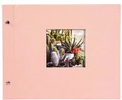 Albumy fotograficzne - goldbuch Goldbuch Bella Vista, 39 x 31 cm, 40 stron z przekładkami pergaminowymi, możliwość rozszerzenia, linka, kolor szary, 28, różowy, 30 x 25 cm - miniaturka - grafika 1
