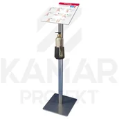 Stacje do dezynfekcji - Stacja do dezynfekcji z dozownikiem i instrukcją - miniaturka - grafika 1