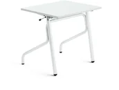 Meble do szkół i przedszkoli - AJ Produkty Biurko szkolne z regulacją wysokości ADJUST, 700x600 mm, HPL z redukcją hałasu, biały, biały - miniaturka - grafika 1