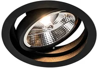 Oprawy, klosze i abażury - QAZQA Nowoczesna oprawa wpuszczana okrągła czarna regulowana - Chuck 111 - miniaturka - grafika 1