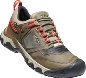 Buty trekkingowe męskie - Keen Ridge Flex WP Shoes Men, brązowy/szary US 13 | EU 47 2022 Buty turystyczne 1024918-timberwolf/ketchup-47 - miniaturka - grafika 1