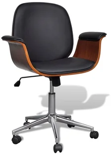 Fotel biurowy, krzesło biurowe vidaXL Nowoczesne krzeso obrotowe, regulowane, imitacja skry - Fotele i krzesła biurowe - miniaturka - grafika 2