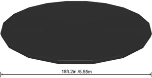 Bestway Pokrywa na basen Flowclear Fast Set, 555 cm vidaXL - Akcesoria do basenów - miniaturka - grafika 3