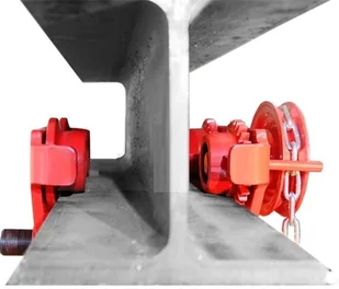 030 Wózek ręczny jezdny z łańcuszkiem i napędem udźwig 2,0 T szerokość belki jezdnej 160-300 mm wysokość łańcucha manewrowego 3m) 03076125 76125-uniw - Wciągarki - miniaturka - grafika 3