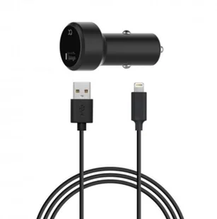 Xqisit Car Charger 2,4A Lightning czarny 31529 - Ładowarki samochodowe - miniaturka - grafika 2