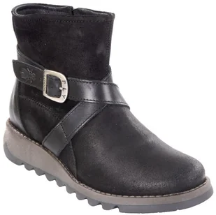 Fly London Botki SAKE Black Pampa Rug P142418026 - Botki damskie - miniaturka - grafika 3