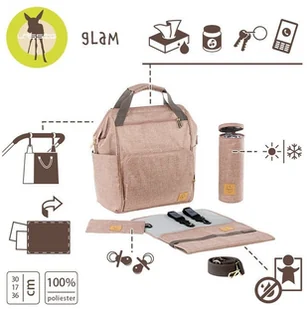 Lassig Glam Label Plecak dla mam z akcesoriami Goldie Backpack Rose 1103010708 - Torby i organizery dla mam - miniaturka - grafika 2