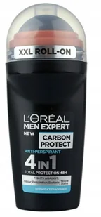 L'Oréal Men Expert Deo Roll-On, Carbon Protect, 6-częściowy zestaw zapasowy 4 w 1 ochrona podczas uprawiania sportu, przed potem, zapachem, bakteriami i białymi pozostałościami (6 x 50 ml) - Dezodoranty i antyperspiranty unisex - miniaturka - grafika 2