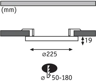 Paulmann Cover it panel wpuszczany czujnik 22,5 cm - Oprawy, klosze i abażury - miniaturka - grafika 4