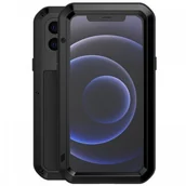 Etui i futerały do telefonów - Love Mei Etui Pancerne + szkło iPhone 12 Mini, czarne 6932809615724 - miniaturka - grafika 1