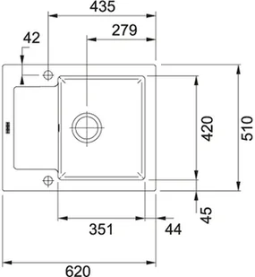 Franke Maris MRK 611-62 czarny mat 124.0442.558 - Zlewozmywaki - miniaturka - grafika 4