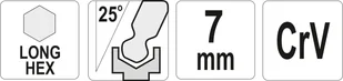 Yato KLUCZ IMBUSOWY Z KULKĄ DŁUGI 7,0 MM YT-05459 YT-05459 - Klucze i nasadki - miniaturka - grafika 2