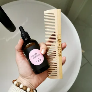 Lullalove Lullalove Grzebień Z Drewna - Do Olejowania Włosów LULLALOVE32 - Szczotki i grzebienie do włosów - miniaturka - grafika 4