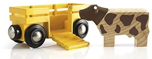 Brio Wagon do przewozu zwierząt z krówką 33406 - Samochody i pojazdy dla dzieci - miniaturka - grafika 2