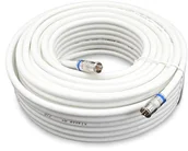 Kable - Satix kabel koncentryczny z 2 X złącze F-szybko Biały 20 M biały SKK02002 - miniaturka - grafika 1