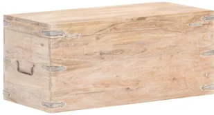 vidaXL Skrzynia, 90x40x40 cm, lite drewno akacjowe vidaXL - Pudła i pojemniki do przechowywania - miniaturka - grafika 13