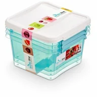 Pojemniki kuchenne - ORPLAST SP. Z O.O. SP. K. Pojemnik Do Żywności Arctic Line Set 3x1,15l Kwadratowy 3812 AUR000343 - miniaturka - grafika 1
