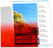 Filtry fotograficzne - Delta Filtr prostokątny połówkowy czerwony 1661 - miniaturka - grafika 1