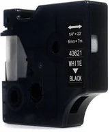 Taśmy do drukarek barwiące - Dymo JetWorld Taśma D1 Biały na Czarnym 6mm x 7m 43621) stron JWT-D43621N - miniaturka - grafika 1