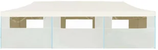 vidaXL Składany namiot z 8 ścianami bocznymi, 3 x 9 m, kremowy - Pawilony ogrodowe - miniaturka - grafika 15