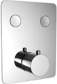 Baterie podtynkowe - Excellent Krotos bateria prysznicowo-wannowa podtynkowa termostatyczna 2 wyjścia chrom AREX.8045CR AREX.8045CR - miniaturka - grafika 1
