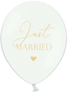 Strong Balony, "Just Married", 12", Strong, biały, 50 szt. - Wesele i ślub - miniaturka - grafika 4