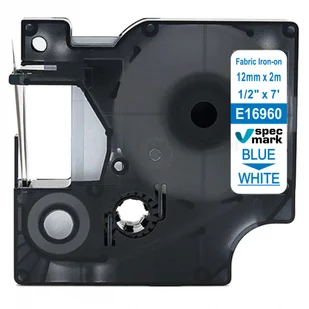 Dymo strefadrukarek.pl Taśma 16960 zamiennik naprasowanka 12mmx2m biała/niebieski nadruk | OSZCZĘDZAJ DO 80% - ZADZWOŃ! PROMOCJA! D1-FA-16960 - Etykiety do drukarek - miniaturka - grafika 4