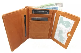 Monkey Maker Portfel Damski Skórzany 12 cm Klamra I Klapka Skóra Naturalna - Portfele - miniaturka - grafika 6