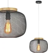 Lampy sufitowe - Rabalux Wisząca LAMPA skandynawska RUPERT 5238 ażurowy ZWIS do jadalni okrągły metalowy loft czarny 5238 - miniaturka - grafika 1