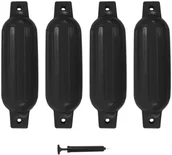 Sprzęt do nurkowania - shumee Odbijacze do łodzi 4 szt. czarne 41x11,5 cm PVC - miniaturka - grafika 1