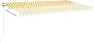 VidaXL Lumarko Automatycznie zwijana markiza, LED i czujnik wiatru, 600x350 cm 3069053 VidaXL - Markizy - miniaturka - grafika 19