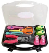 Dekoratorstwo - Artemio Zestaw dziurkaczy i nożyczek w walizce - 8 sztuk 10003026 - miniaturka - grafika 1