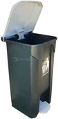 Kosze na śmieci - Pojemnik do segregacji odpadów z przyciskiem pojemność 100 l (wariant metale i tworzywa sztuczne) - miniaturka - grafika 1