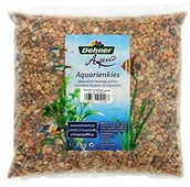 Podłoże do akwarium - Dehner Aqua wacik do akwarium, kamień szlachetny, ziarnistość 6 - 8 mm, 5 kg, brązowy/szary - miniaturka - grafika 1
