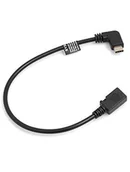 Kable USB - System-S USB 3.1 Typ C wtyczka kabla 90 ° stopni kątowana do gniazdo Micro USB 2.0 kabel danych kabel do ładowania adapter przedłużenie (ok. 27 cm) 53526127 - miniaturka - grafika 1
