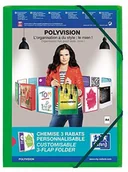 Teczki i skoroszyty - Oxford Oxford Polyvision 100201155 narożna teczka z tworzywa sztucznego, 12 sztuk, DIN A4, z 3 klapami, zielona, teczka na dokumenty, idealna do biura, szkoły i organizacji mobilnej - miniaturka - grafika 1