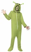 Stroje karnawałowe - SMIFFYS Kostium dziecięce unisex Alien, komputer wielofunkcyjny All-in-One z kapturem, rozmiar: L, 55014, zielony 55014L - miniaturka - grafika 1