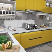 Okleiny - VidaXL Lumarko Okleina meblowa, złota, wysoki połysk, 500x90 cm, PVC! 326149 VidaXL - miniaturka - grafika 1