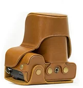 Akcesoria fotograficzne - MegaGear megagear "" skórzana torba na aparat  łatwe do zainstalowania, gotowe do statywu i akcesoria do pracy w firmie  kompatybilny z SONY Alpha A7S II obwodowej, A7r II, A7 II |28  70 MM |  , brązowy MG1122 - miniaturka - grafika 1