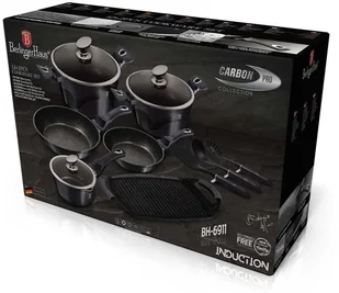 Berlinger Haus Lumarko Berlingerhaus Bh-6911 Carbon Pro BH-6911 Kinghoff - Zestawy garnków i patelni - miniaturka - grafika 7